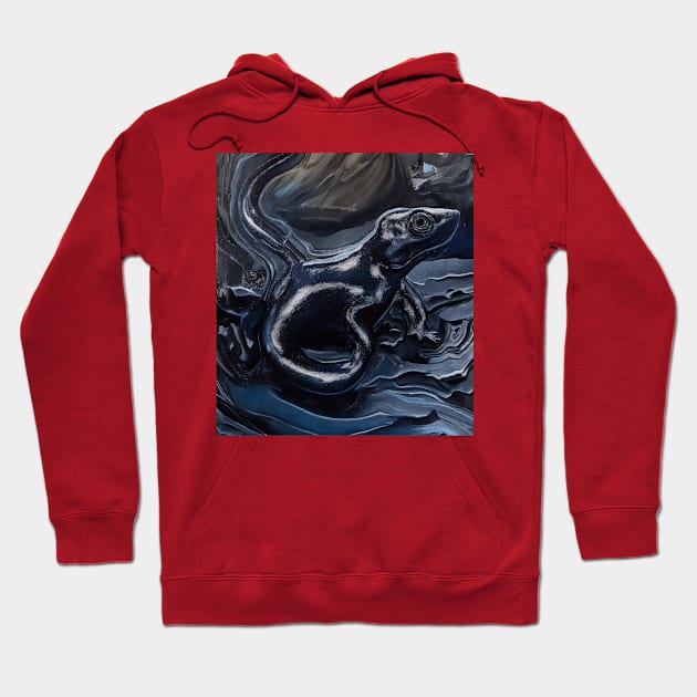 black alien salamander Hoodie by Catbrat